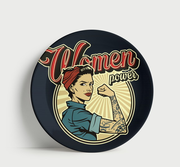 Prato Decorativo Women Power Retrô - Porcelana 21cm - foto 1