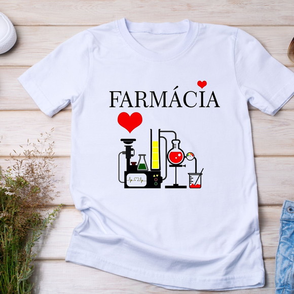 Camiseta Profissão Farmácia - Amor pela Ciência - foto 1