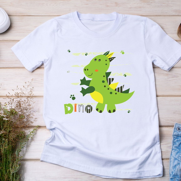Camiseta Dino Infantil - Dinossauro Fofo - foto 1