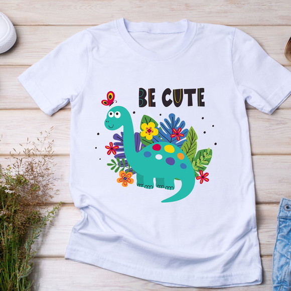 Camiseta Infantil Dinossauro Be Cute - foto 1