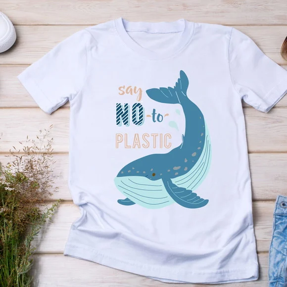 Camiseta Ecológica - Say no To Plastic -diga Não ao Plástico - foto 1