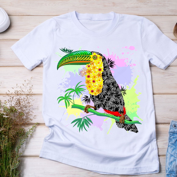 Camiseta Tucano Tropical Pop Art - Brasil, Cores e Naturez - foto 1