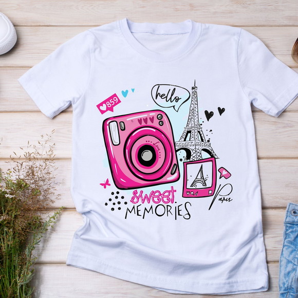 Camiseta "paris Memories" - Retrô, Viagem e Estilo Vintage