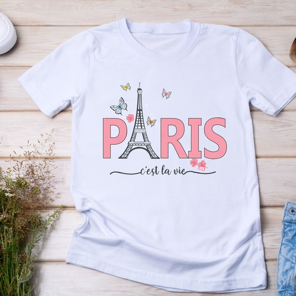 Camiseta Paris C'est La Vie Torre Eiffel Viagem - foto 1