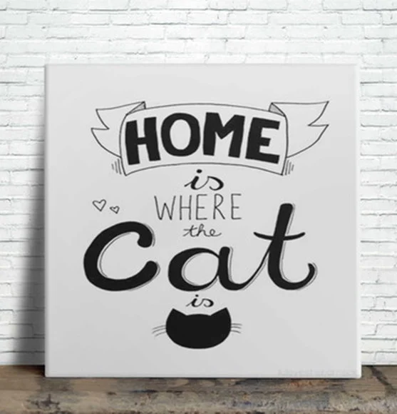 Azulejo Decorativo Home Is Where The Cat Is Gato