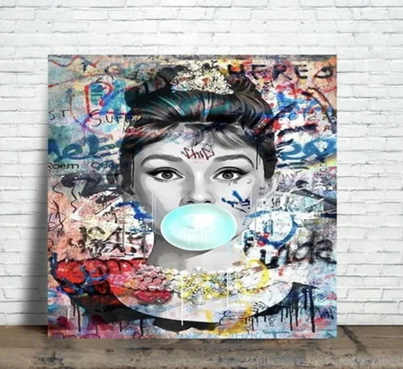 Azulejo Decorativo Pop Art Audrey Hepburn