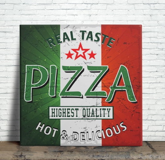 Azulejo Decorativo Pizza Italiana com Suporte - foto 1