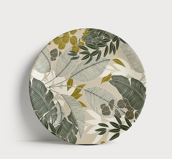 Prato Decorativo Tropical Elegante 21 cm - Mesa ou Parede