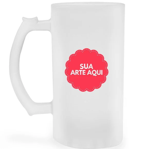 Caneca de Chopp Vidro Jateado Personalizada - foto 1