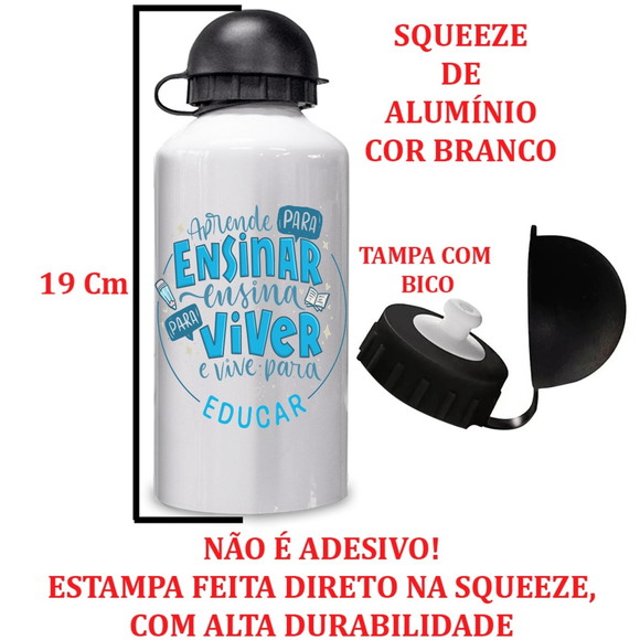 Squeeze de Alumínio Dia dos Professores Ensinar - foto 1