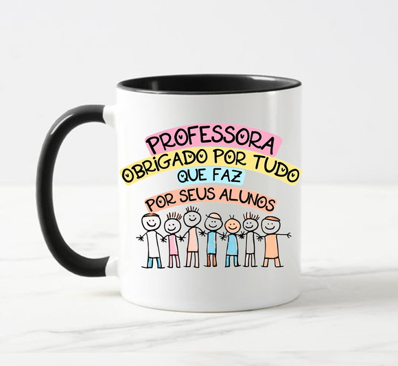 Caneca Professora,obrigado Por Tudo - foto 1