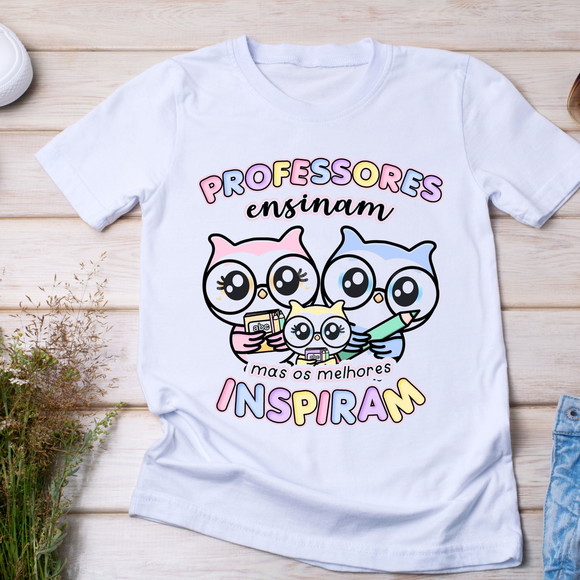 Camiseta Professores Ensinam e Inspiram - foto 1