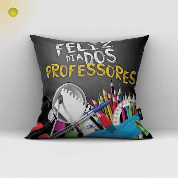 Almofada Feliz Dia dos Professores 35x35 cm - foto 1