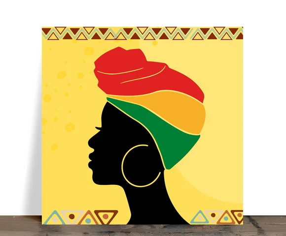 Azulejo Decorativo Afro 15x15 cm com Suporte
