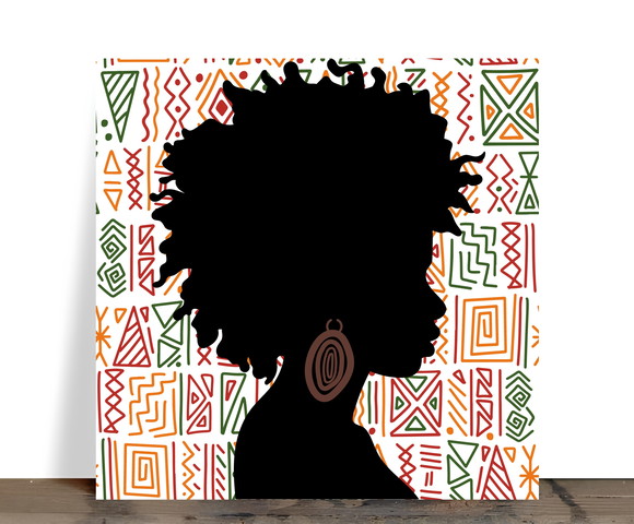 Azulejo Decorativo Afro 15x15 cm com Suporte