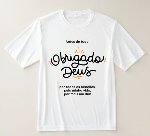 Camiseta Obrigado Deus Cristã, Religiosa e Inspiradora - foto 1