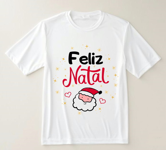 Camiseta Feliz Natal com Papai Noel - foto 1