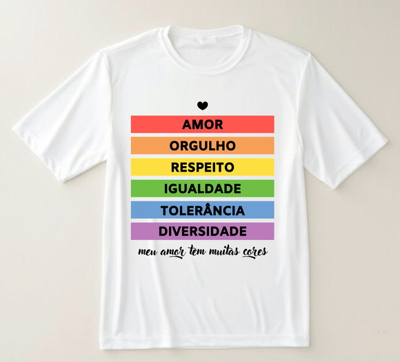 Camiseta Lgbtqia+ Amor, Orgulho e Diversidade - foto 1