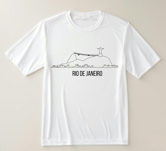 Camiseta Minimalista Rio de Janeiro Cristo Redentor