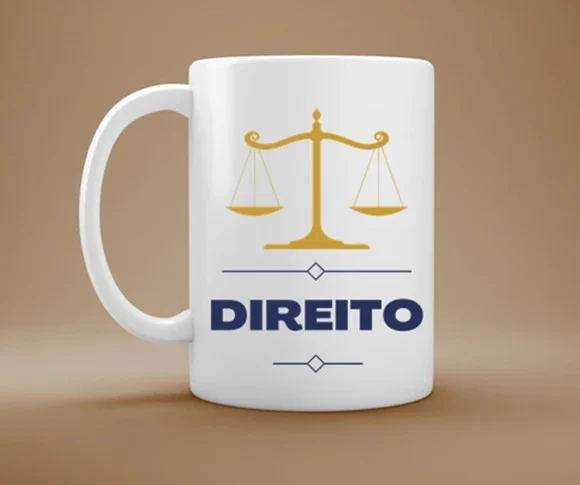 Caneca Direito Balança da Justiça - Presente de Formatura - foto 1