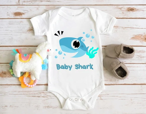 Body Bebê Baby Shark - Conforto e Diversão - foto 1