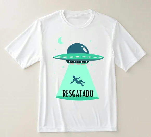 Camiseta Divertida Ovni Resgatado - Estilo Geek