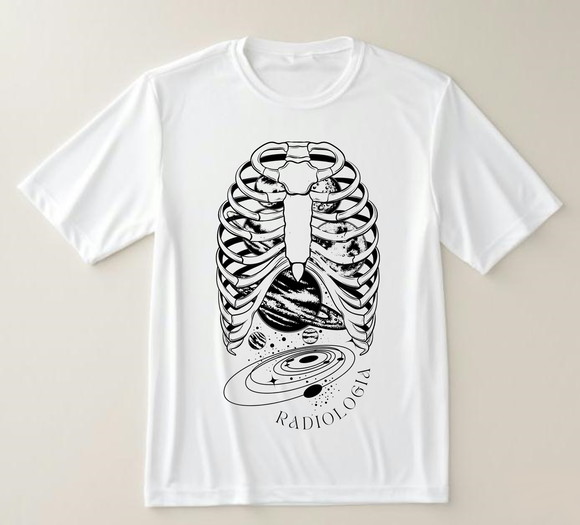 Camiseta Radiologia Esqueleto Universo - Estilo e Profissão - foto 1