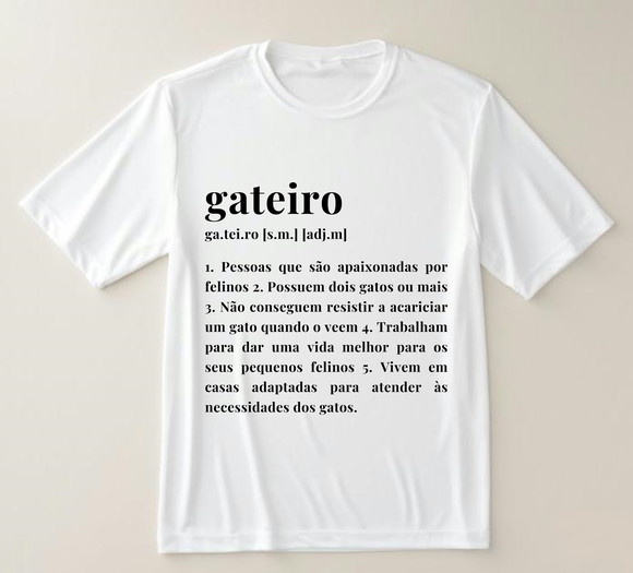 Camiseta Gateiro Definição Apaixonados Por Gatos - foto 1