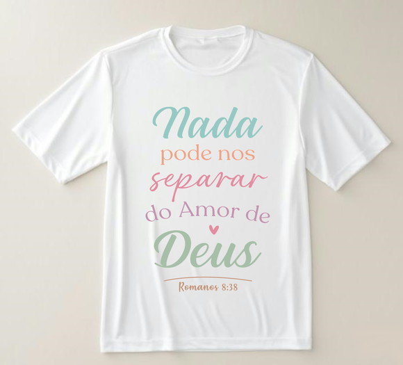 Camiseta Gospel Nada Pode nos Separar do Amor de Deus - foto 1