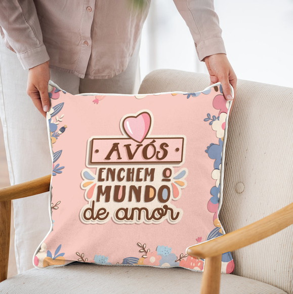 Almofada Avós Enchem o Mundo de Amor - foto 1