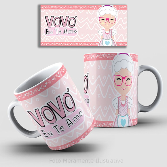 Caneca Vovó Eu Te Amo - foto 1
