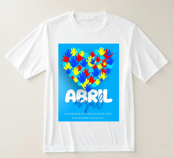 Camiseta Abril Azul Autismo Infantil Adulto Unissex - foto 1