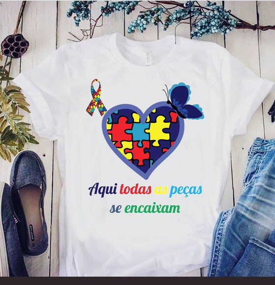 Camiseta Autismo Aqui Todas as Peças se Encaixam - foto 1