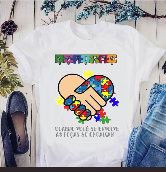 Camiseta Autismo Quebra-cabeça Inclusiva e Consciente - foto 1