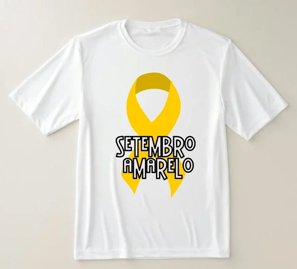 Camiseta Setembro Amarelo Clássica com Laço - foto 1