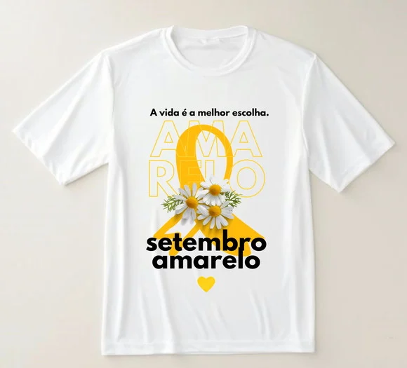 Camiseta Setembro Amarelo a Vida É a Melhor Escolha - foto 1