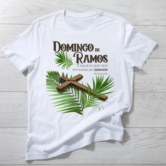 Camiseta Domingo de Ramos - Fé e Reflexão Cristã - foto 1