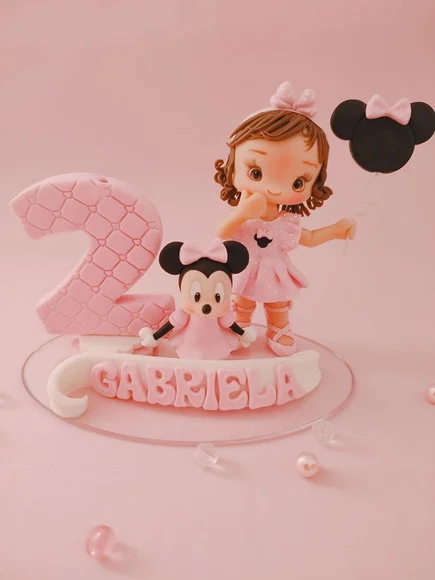 Topo de Bolo Minnie Rosa - foto 1