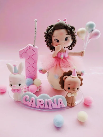 Topo de Bolo Circo Rosa - foto 1