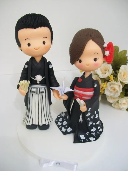 Noivos Fofinhos Biscuit Kimono - foto 1
