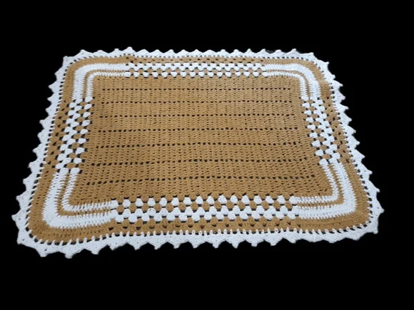 Tapete Crochê Harmonia - 75 cm x 56 cm - foto 1
