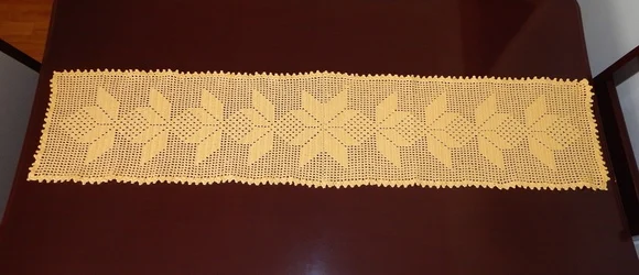 Caminho de Mesa de Crochê Estrela Oriental Cmeo070 - foto 1
