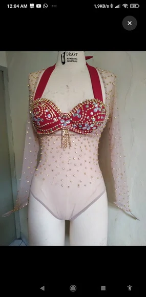 Bory para Dança do Ventre Bordado - foto 1