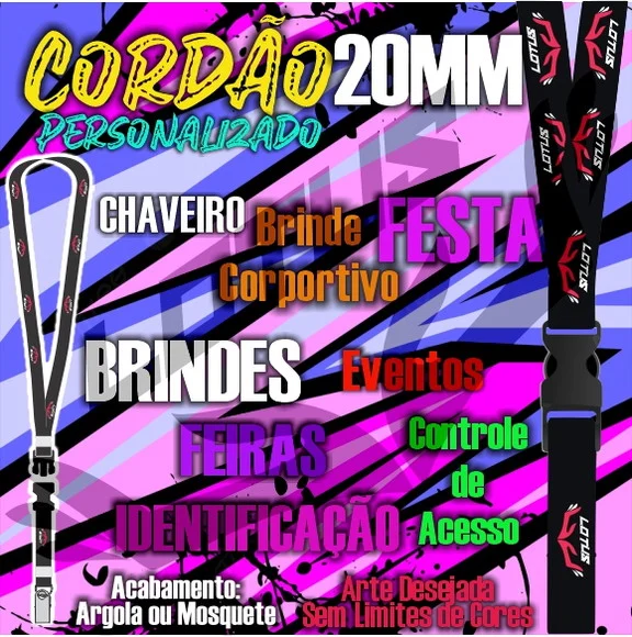 Cordões para Crachá Personalizado Premium(crachá,credencial) - foto 1