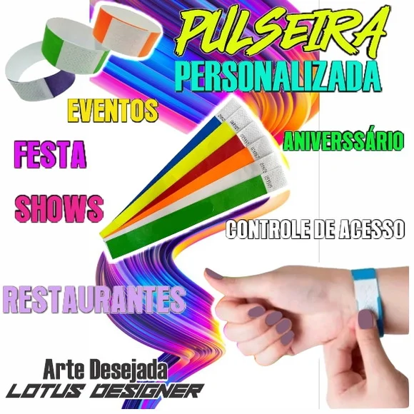 Pulseiras Personalizadas Festas Shows Eventos - foto 1