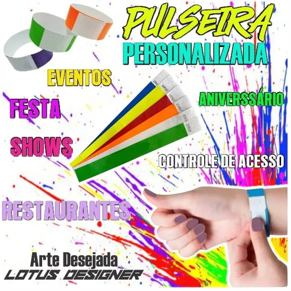 Pulseiras Personalizadas Festas Shows Eventos - foto 1