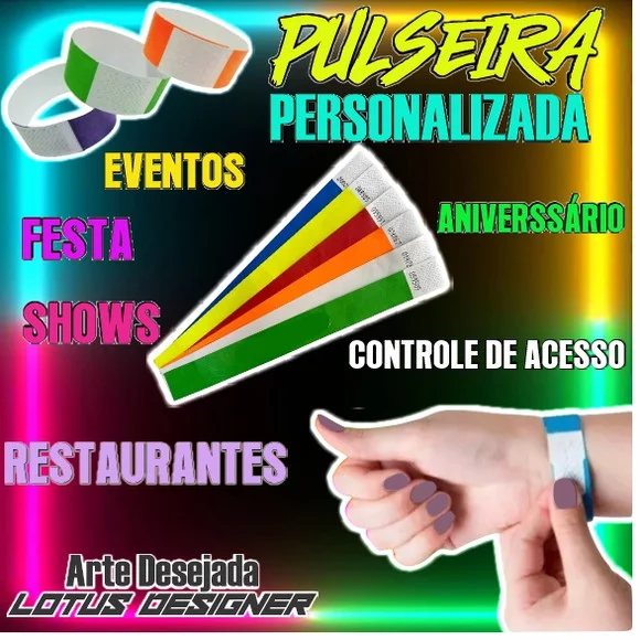 Pulseiras Personalizadas Festas Shows Eventos - foto 1