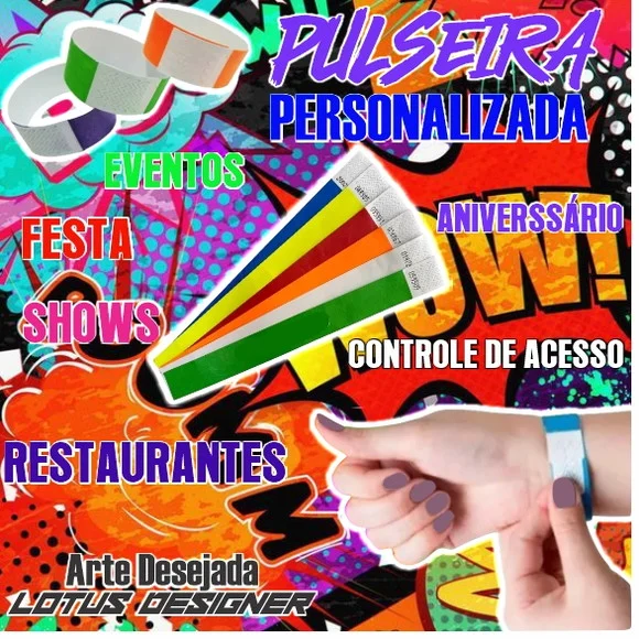 Pulseiras Personalizadas Festas Shows Eventos