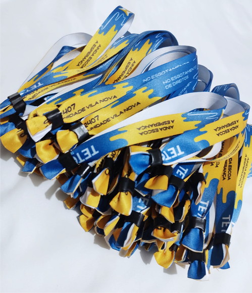 Pulseiras Personalizadas de Tecido Festas e Eventos !