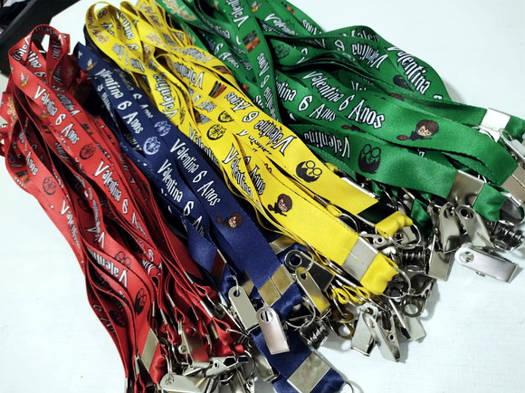 Cordão para Crachá Personalizado Festas e Eventos 20mm - foto 1